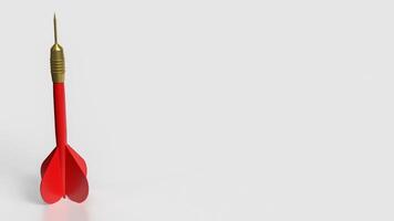 The red dart on white background 3d rendering. photo
