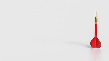 The red dart on white background 3d rendering. photo