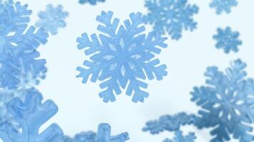 The Snow flakes for Background concept 3d rendering. photo