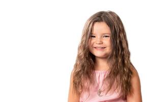 Portrait of a child girl isolated photo