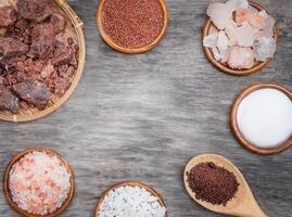 Types of salt background photo