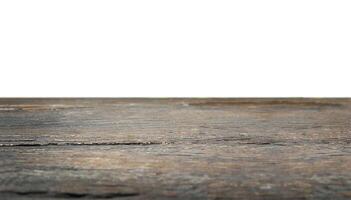 Wooden surface isolated on white background photo