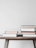 Minimalist Decor Featuring Books and a Potted Plant for an Elegant Aesthetic Home Style photo