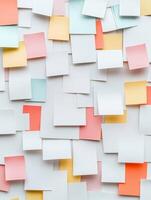 A vibrant Creative Workspace featuring wellorganized notes and a practical pinboard for ideas photo