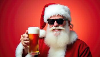 drunk santa - Santa with a Beer photo