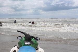 A jet ski on the beach photo