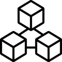A black and white image of three cubes vector