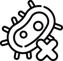 A black and white outline of a virus vector