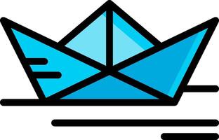 A paper boat with a crown on top vector