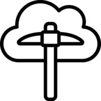 A cloud with a hammer on top of it vector