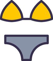 A bikini and a pair of sunglasses vector