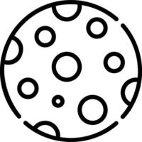 A circle with circles in it is shown in this line drawing vector