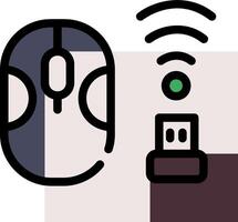A mouse and a wifi symbol vector