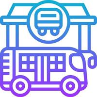 Bus depot icon vector