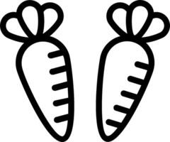 Carrots icon on white background vector