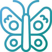 A butterfly icon with a blue background vector