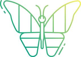 A butterfly with green lines on it vector