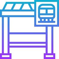 A train station with a sign that says train vector