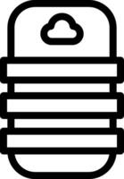 A black and white icon of a file vector
