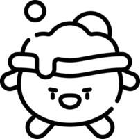 A black and white drawing of a teddy bear vector