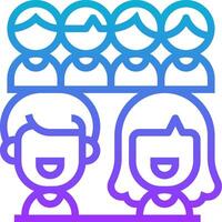 People in a line icon vector