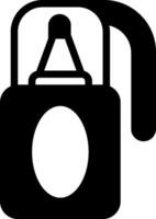 A black and white image of a padlock vector