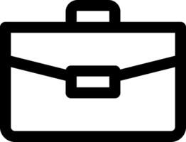A black and white briefcase icon vector