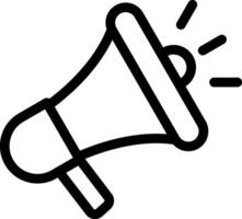 A megaphone icon on a white background vector