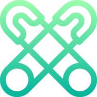 A green and blue logo with two wrenches vector