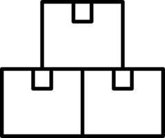 A stack of boxes on a white background vector