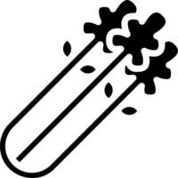 A black and white image of a test tube with two sticks vector
