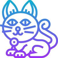 A cat icon with a blue background vector