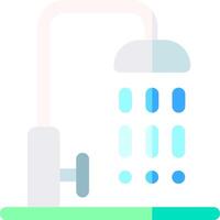 A shower head with water running down it vector