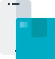 A smartphone and a flash drive vector