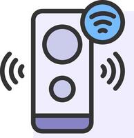 A wireless speaker with a wifi icon vector