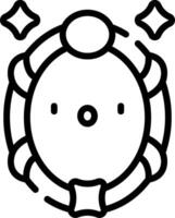 A black and white drawing of a clock vector