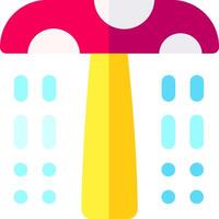 A mushroom with a rain cloud on it vector