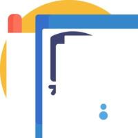 A white and blue tablet with a blue and yellow background vector