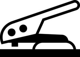 A black and white image of a stapler vector