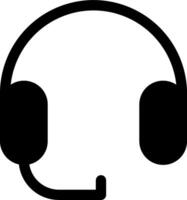 A headset icon with headphones on it vector