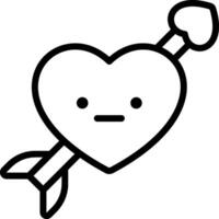A heart with an arrow in it vector