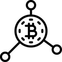 Bitcoin icon illustration vector