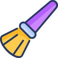 A purple and yellow brush icon on a white background vector