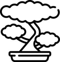 Bonsai tree icon vector