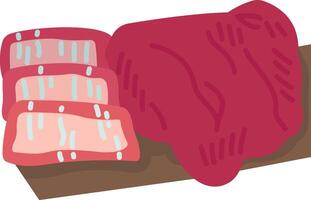 A piece of meat is shown on a white background vector