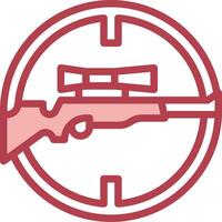 A rifle and scope in a circle vector