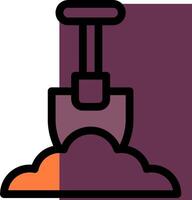A shovel is sitting on top of a cloud vector