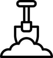 A shovel and a cloud icon vector