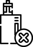 A black and white image of a battery and a x vector