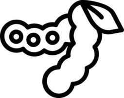 A black and white drawing of a bean vector